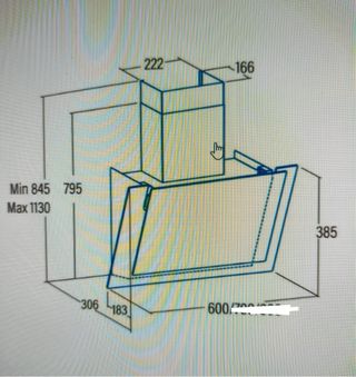 Campana extractora Cata cristal blanco