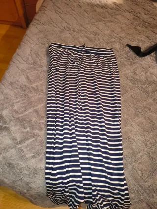 Pantalones anchos estampados mujer