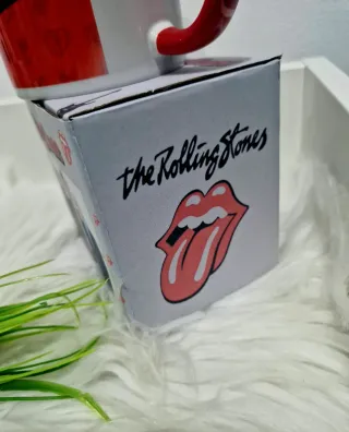 Caneca Rolling Stone Logo Lábios Vermelhos