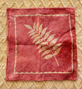 Fundas Cojín Retro Rojo y Beige