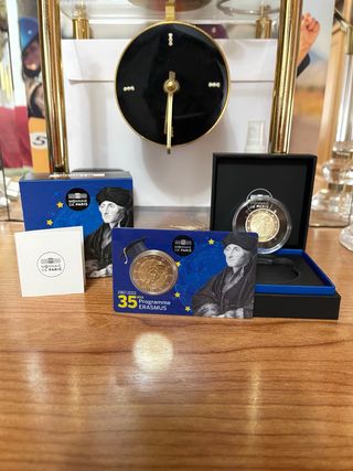 2 Euros Francia 2022 Erasmus Proof y Coincard