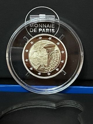 2 Euros Francia 2022 Erasmus Proof y Coincard