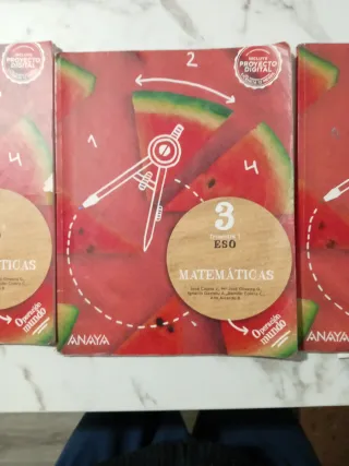 Librós de matemáticas de 3 de la eso