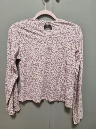 Blusa floral rosa y morada 13-14
