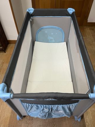 Cuna de Viaje Plegable Bebé y Colchón con funda.