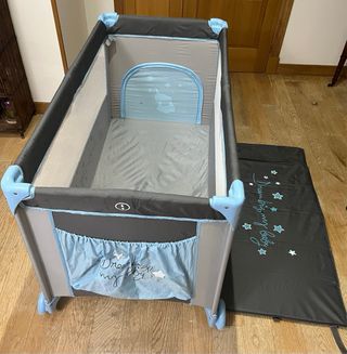 Cuna de Viaje Plegable Bebé y Colchón con funda.