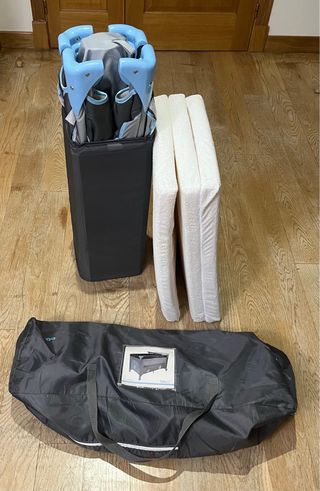 Cuna de Viaje Plegable Bebé y Colchón con funda.