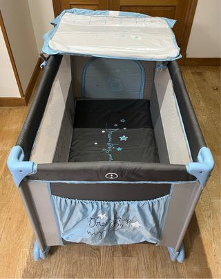 Cuna de Viaje Plegable Bebé y Colchón con funda.