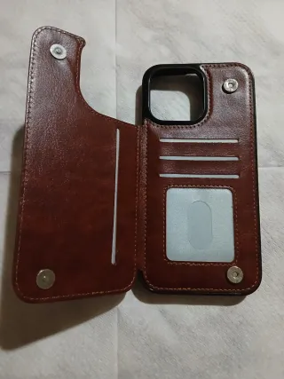 Funda Cartera iPhone 12 Pro Max Marrón