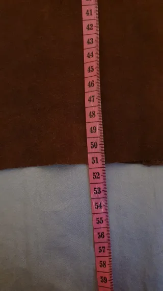 Falda vintage de ante de piel natural, talla 38