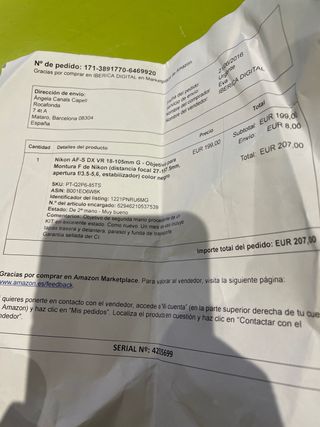 Objetivo Nikon DX SWM VR ED IF Aspherical