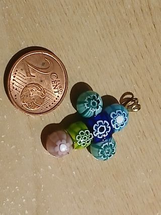 Ciondolo a croce in vetro Murano