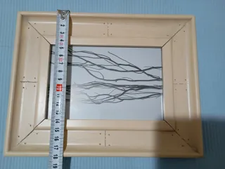 Marco de fotos de madera de pino 23x18 cm