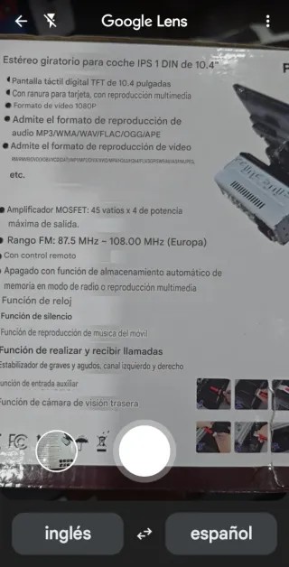 Reproductor Coche 10.4 IPS Pantalla Rotatoria