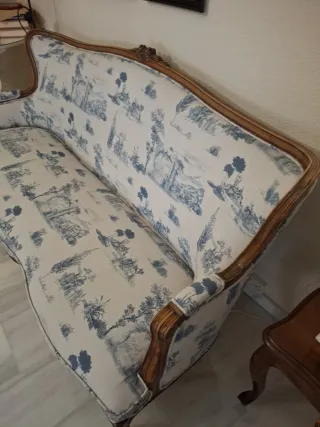 Pareja Sillones Vintage Tela y Madera