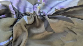 Vestido largo Zara flores verde y morado