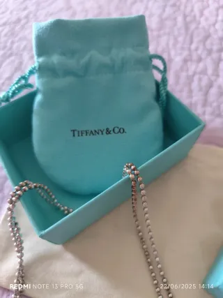 Tiffany & Co. Collana Pallini Lunga Argento