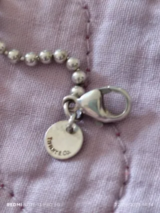 Tiffany & Co. Collana Pallini Lunga Argento