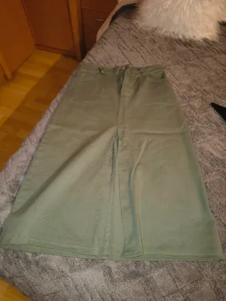 Falda larga verde militar