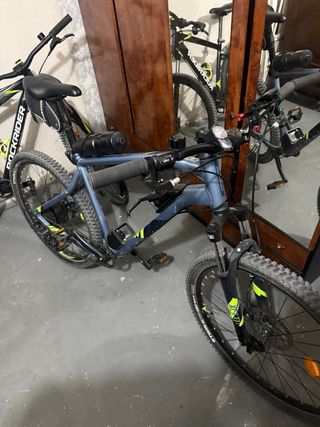 Bici Eléctrica Montaña Gris/Amarillo Talla L