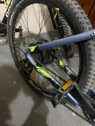 Bici Eléctrica Montaña Gris/Amarillo Talla L