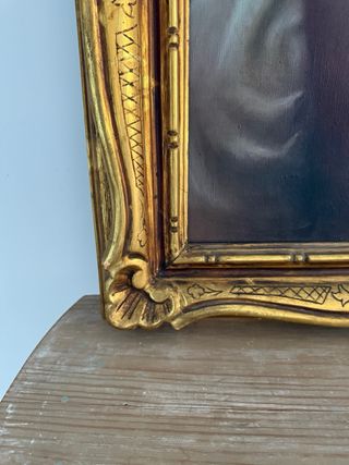 Cuadro antiguo óleo retrato mujer