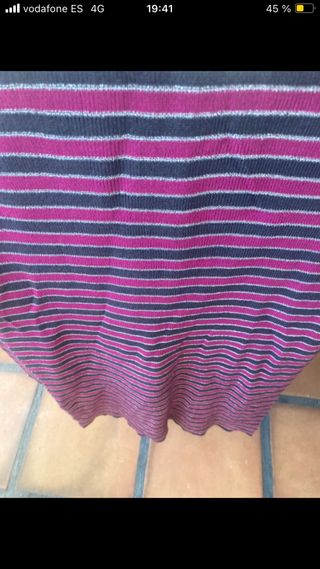 Bufanda rayas morado y negro