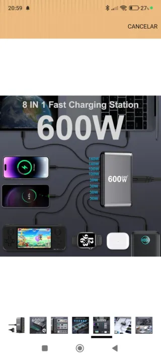 Caricabatterie USB 600W 8 porte USB nuovo