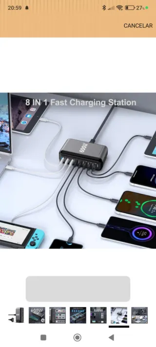 Caricabatterie USB 600W 8 porte USB nuovo