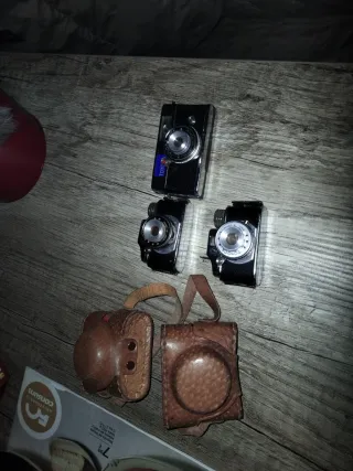 Lote 3 mini cámaras de fotos vintage