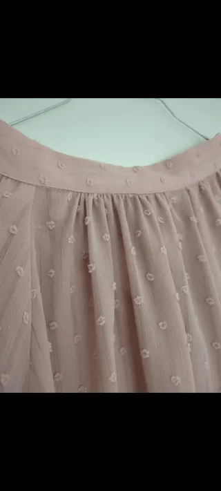 Blusa Zara rosa palo con topos