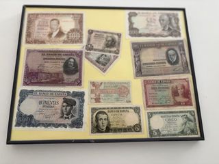 Cuadro Billetes Antiguos España