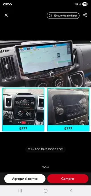 Navirider Android14 para FIAT DUCATO 2016 2017 20