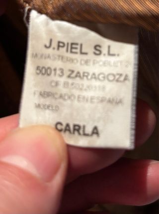 Cazadora Piel Ovino Marrón Mujer