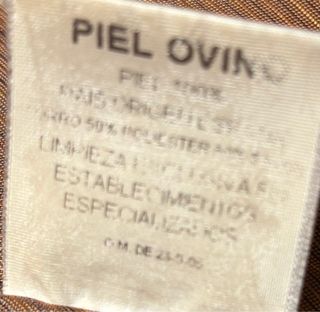 Cazadora Piel Ovino Marrón Mujer