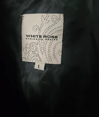 Abrigo White Rose Negro Talla L