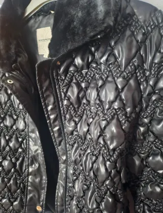 Abrigo White Rose Negro Talla L