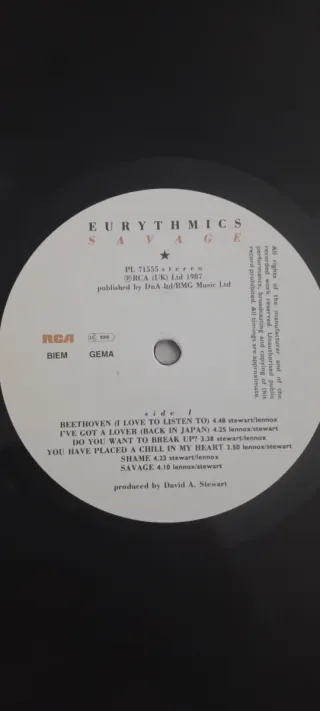 EURYTHMICS DISCO DE VINILO