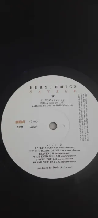 EURYTHMICS DISCO DE VINILO