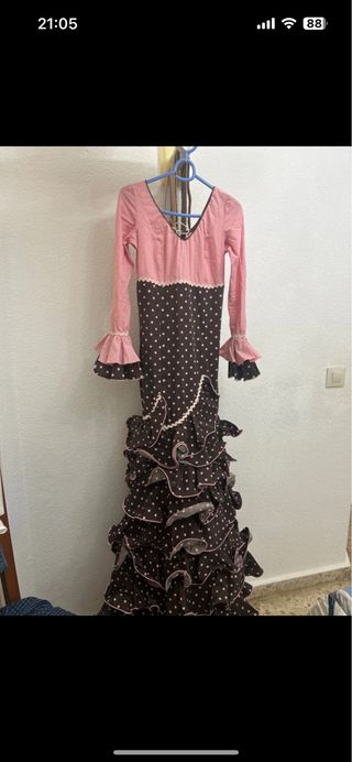 Vestido de flamenca volantes lunares