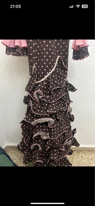 Vestido de flamenca volantes lunares