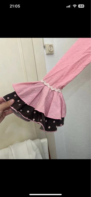 Vestido de flamenca volantes lunares