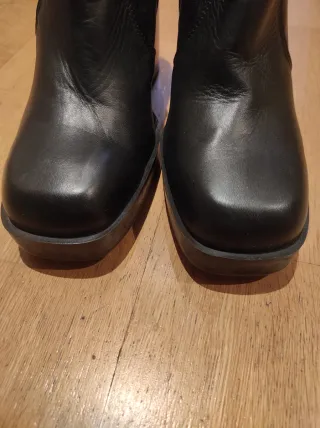 Botines Zara negros plataforma tacón