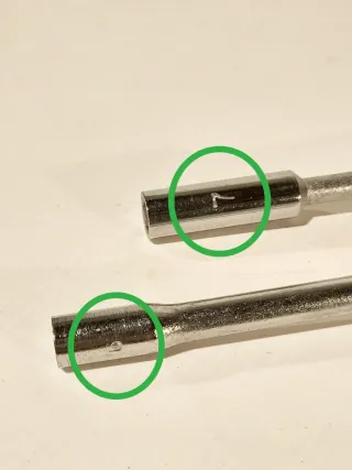 2 destornilladores boca tubo 6 y 7mm