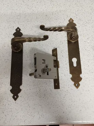 2 Pares Manillas Vintage Puerta Exterior