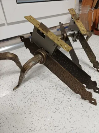 2 Pares Manillas Vintage Puerta Exterior