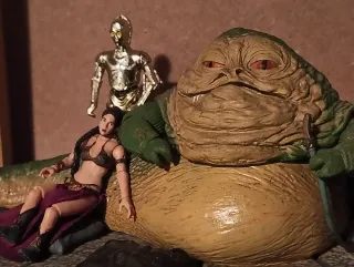Trono Jabba+Oola+Leia Esclava( Vintage Collection)