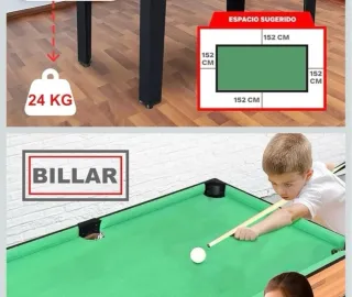 Mesa de futbolín, billar, bolos, tenis de mesa...