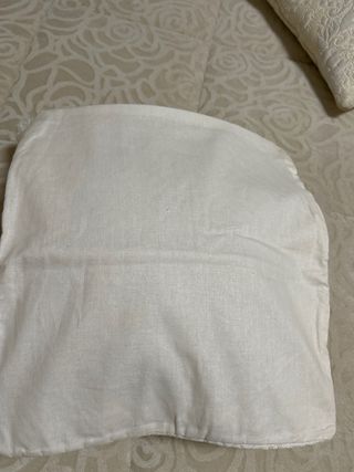 Fodera Cuscino decorativo beige con pizzo