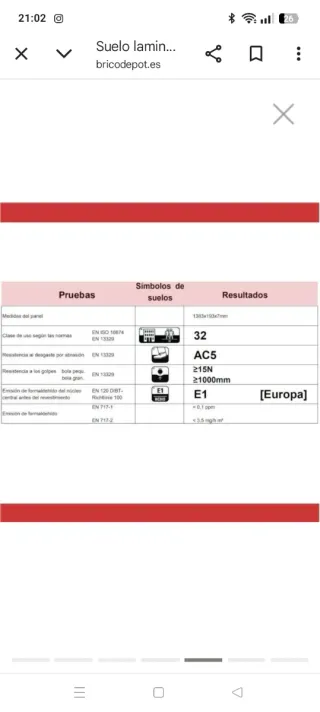 Tarima flotante AC5 7mm